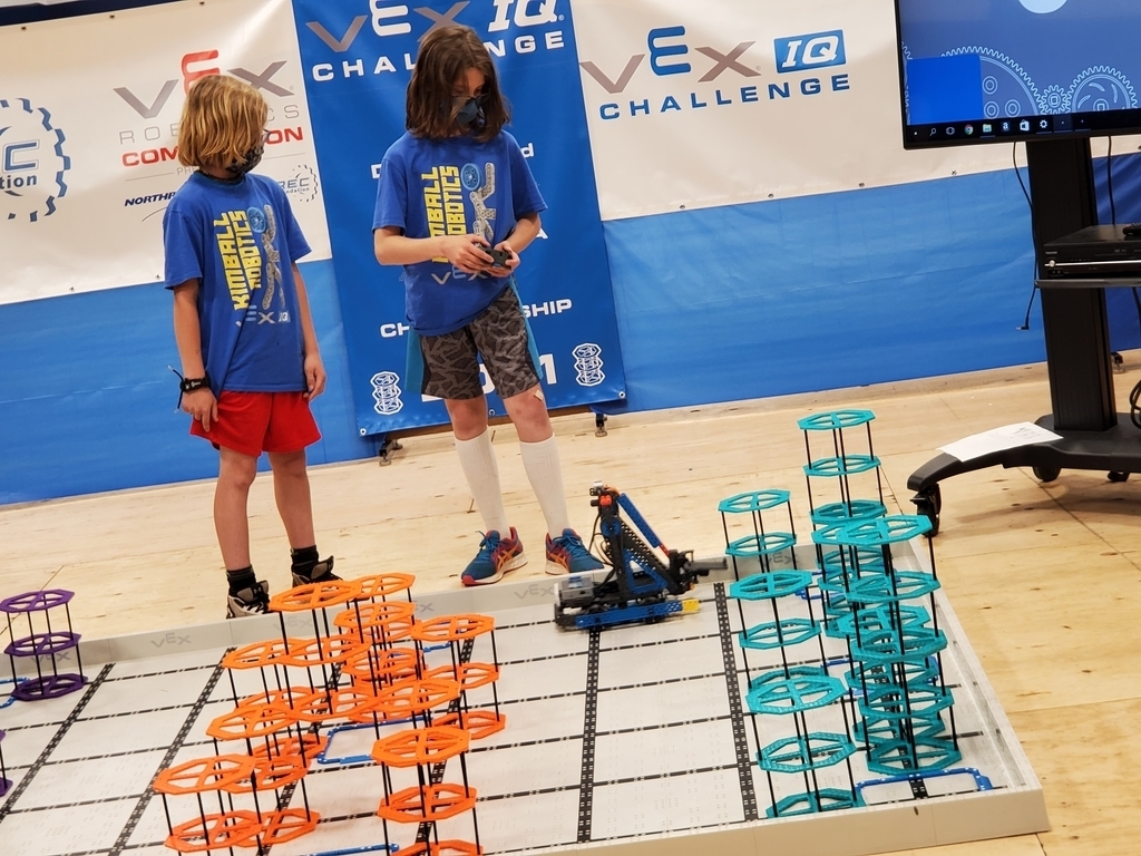 Students at robotics competition