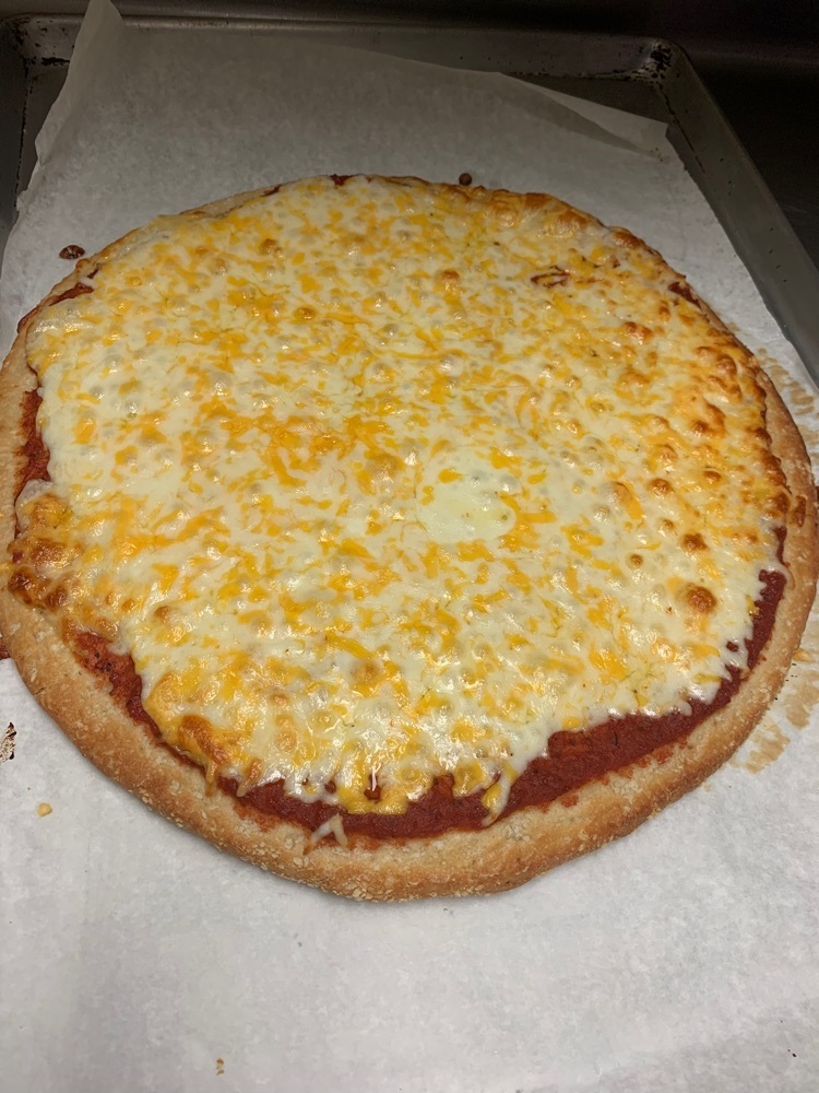 Fresh Cheese Pizza out of the oven!!