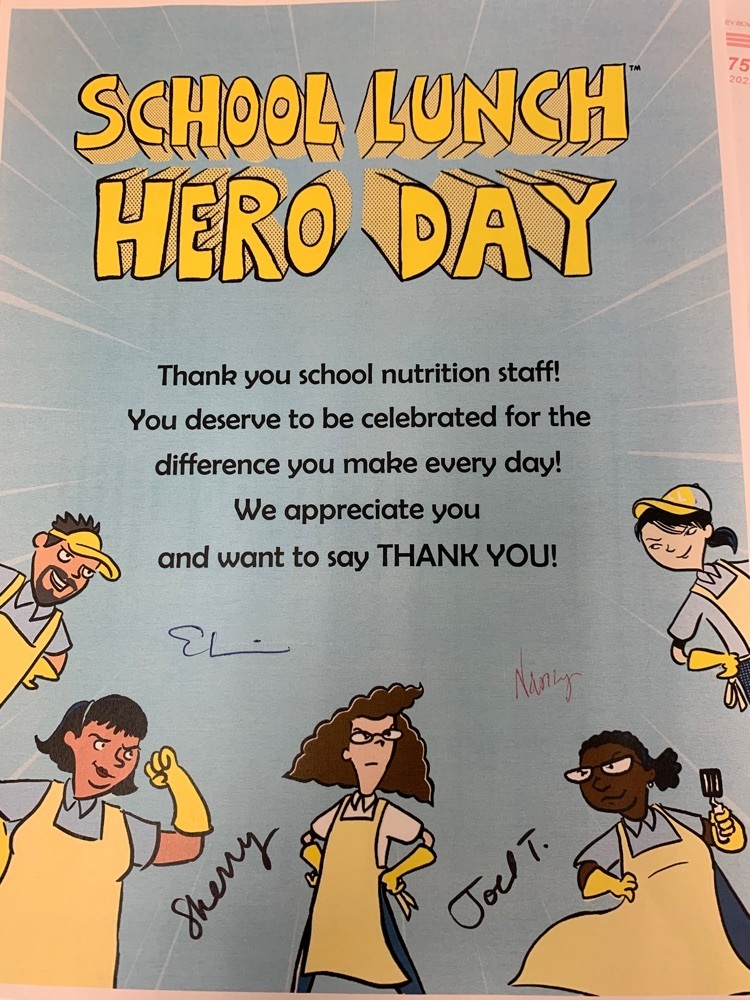 Lunch Lady Hero Day Friday, May 6th !
