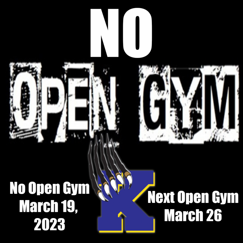 No Open Gym on March 19
